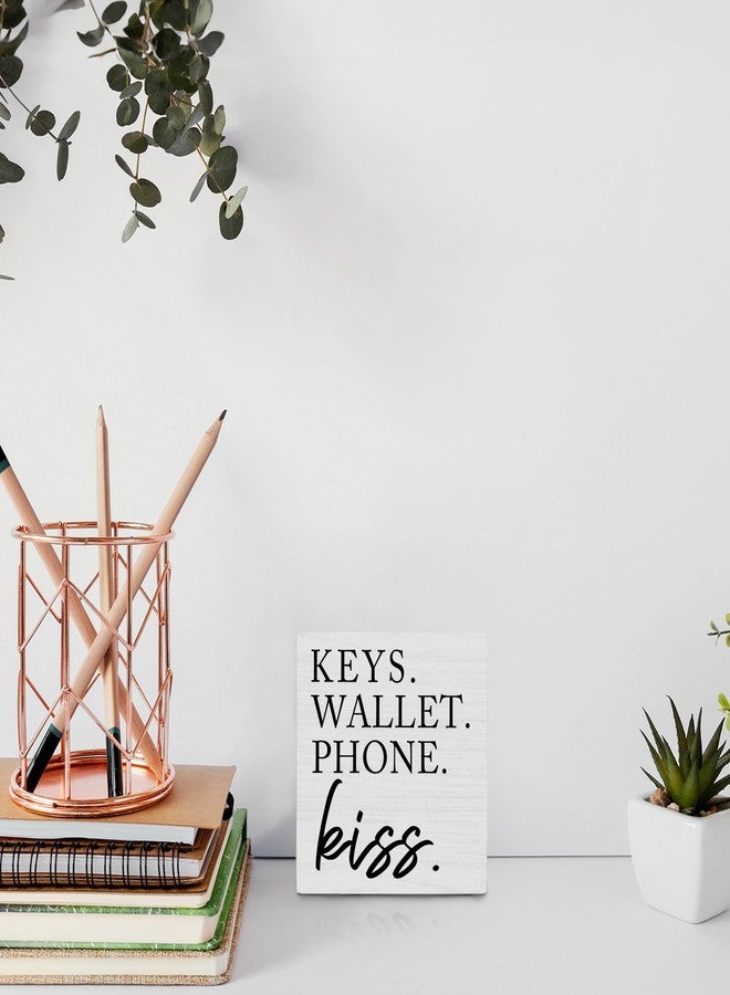 OFlich Wooden Entryway Table Decor - Box Sign for Keys, Wallet, Phone - Home Decor - Image 5